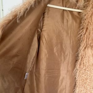 Oversized Mongolian Lamb Wool vest. Size 6.